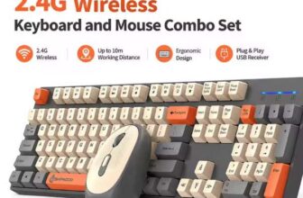 KEBIDUMEI 2.4G Wireless Keyboard and Mouse Combo Set Adjustable DPI 104 Keys (with code) sold by Ton-Top Store