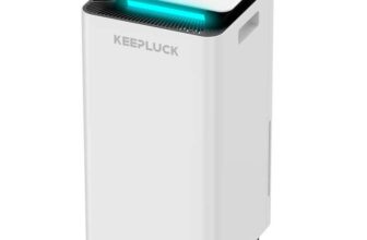 KEEPLUCK 12L/day Dehumidifier with Laundry Drying, Digital Humidity Display, Sleep Mode, Dust Filter – Sold by KEEPLUCK DIRECT /FBA