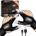 KEZKALS Gifts for Men, Rechargeable LED Gloves Fishing Accessories