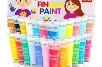 KINSPORY Finger Paints, 24 36 Ml Tubes for Kids