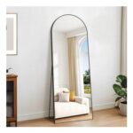 KOCUUY Arched Full-Length Mirror, 165×60 Cm, Black Aluminum Frame