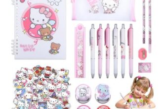 Kawaii Cartoon Girls Stationery Set with Pencil Case
