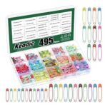 Keadic 495Pcs Colorful Safety Pins, 19/28/32mm, 11 Colors