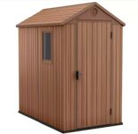 Keter Darwin Apex Brown Garden Storage Shed 4 x 6ft