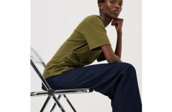 Khaki Asymmetric Drape T-Shirt