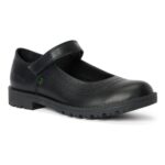 Kickers Girls Lachly Mary Jane School Shoes Black UK 6