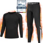 Kids Base Layer – Football Skins Long Sleeve Top & Tights Skins for Boys Set, Kids Thermal Base Layer Set Suit