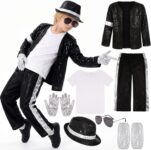 Kids Performance Outfit Sequin Costume For Boys Girls Party Stage Outfit