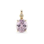 Kolum Kunzite Pendant with White Zircon in 9K Gold 6.36cts