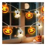 Konralasen Halloween Decorations: Pumpkin and Ghost String Lights