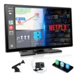 LAMTTO 9-Inch Wireless CarPlay/Android Auto Multimedia Player with Backup Camera