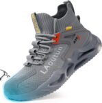 LAoutun Safety Trainers Lightweight Steel Toe Cap Trainers Mens Work Shoes