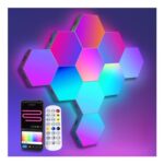 LED Hexagon Light Panels, Works with Alexa & Google, 10-Pack