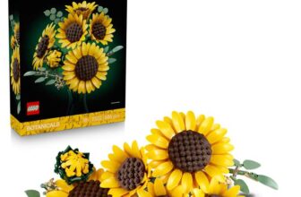 LEGO Botanicals Sunflower Bouquet – Artificial Flowers Set for Adults – Faux Sunflowers & Eucalyptus 11502