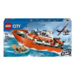 LEGO City Coast Guard Rescue Boat and Helicopter Construction Set 60504
