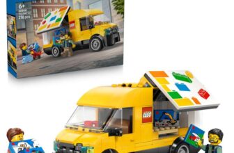 LEGO City The Van Toy – Delivery Truck Model Building Kit w/ 2 Minifigures 60500