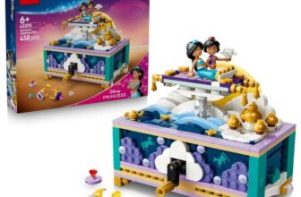 LEGO Disney Princess Jasmines Jewellery Box Set – Aladdin Toy w/ 2 Mini Dolls