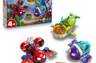 LEGO ǀ Marvel Spidey: Underwater Vehicles – SuperHero Toy w/ 3 Submarines & 3 Minifigures – 11207