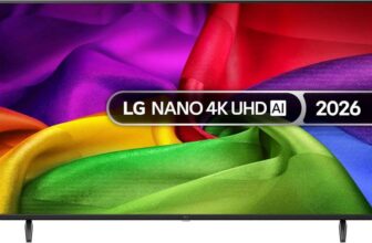 LG 50NU800B6LC Nano UHD AI NU80 4K Smart TV, α7 Processor Gen9, 60Hz, HDR10, Filmmaker Mode, Google Cast, Apple AirPlay 2, Model Year 2026