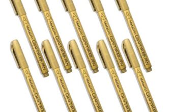 LLXUANKK 10-Pack Golden Metallic Markers, Non-Toxic