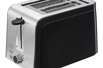 LOGIK L02TSS17 2-Slice Toaster – Black & Stainless Steel