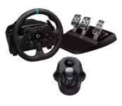 LOGITECH G923 Racing Wheel, Pedals & Driving Force Shifter – Xbox & PC, Black (with code)