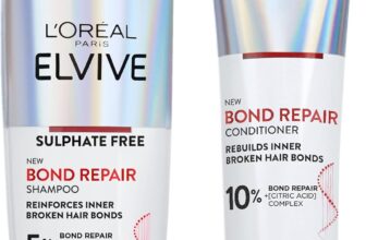 LOreal Paris Elvive Bond Repair Routine Set for Damaged Hair, Shampoo 200ml and Conditioner 150ml, Deep Intensive Hair Repair Treatment, Rebuild Broken Hair Bonds