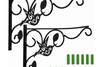 LUVDECO 2-Pack Hummingbird Iron Plant Hanger Brackets