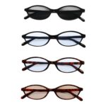 LUVDECO 4-Pack Retro Oval Sunglasses for Women