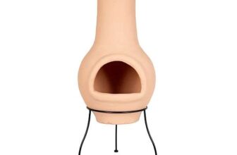 La Hacienda Molela Clay Chiminea (H) 83.5cm (W) 35cm – Free C&C