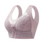 Lace No-Wire Push-up Bra for Women, Full Coverage, Pink 40
