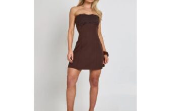 Lace Seam Detail Bandeau Mini Dress