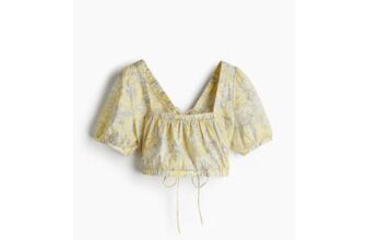 Lacing-Detail Cotton Blouse