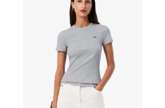 Lacoste Slim Fit Ribbed Cotton T-Shirt