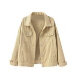 Ladies Denim Jacket, Oversized Autumn Coat