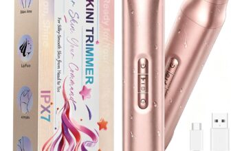 Lady Shavers for Women, 2-in-1 Painless Bikini Trimmer Women & Facial Hair Remover, Wet/Dry Rechargeable Electric Razor with Battery Indicator, Portable for Face, Underarm, Legs & Pubic Hair