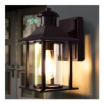 Lamomo Outdoor Wall Light with Motion Sensor, Waterproof Aluminum, Brown