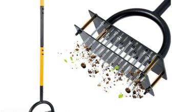 Lawn Aerator Spikes Aerating Tool, Metal Manual Automatic Dirt and Leaf Clean Design, Not Assembled – Sold by MiniShark UK / FBA