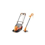 LawnMaster 33cm 1700W Hover Lawnmower and 350W Grass Trimmer