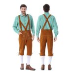 Lederhosen Shirt and Waistcoat Bavarian Oktoberfest Outfit for Men L