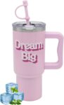 Lesser & Pavey Dream Big Drinks Stainless Steel Cup 700ml for Hot & Cold Drinks Durable Coffee Cups for Home & Office Comfortable & Easy-to-Hold Coffee Mugs for Beverages & Daily Use