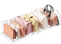 Lifewit Adjustable Handbag Storage Organiser, Clear Wardrobe Shelf Dividers, 2 Pack – Sold by Lifewit Home UK / FBA
