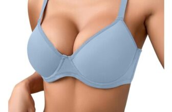 Light Blue Underwired Push-up Balconette Bra 34B