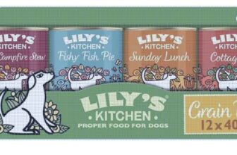 Lilys Kitchen Natural Adult Wet Dog Food Tins Grain-Free Recipe Variety Pack 12x400g
