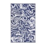 Liquid Marble Outdoor Rug – Navy