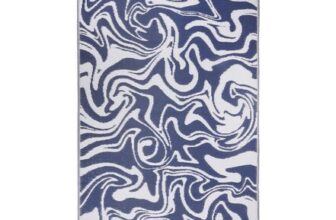 Liquid Marble Outdoor Rug – Navy