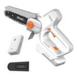 Litheli 6-Inch Mini Chainsaw, 10000mAh, Adjustable Tension, Safety Lock