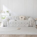 LiveGo Chenille AB Sided Slipcover for Corner & L Shaped Sofa, Soft Non-Slip All-Season Washable Couch Protector for Dogs with Tassel (Ab Boho Gray, 180 x 260 cm)