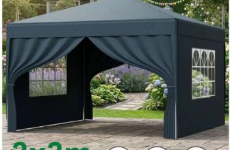 Loefme 3x3M Pop Up Gazebo Waterproof Windproof, Removable 4 Sides Cloths Garden Camping Tent – With Code – Sold by Loefme Global Store