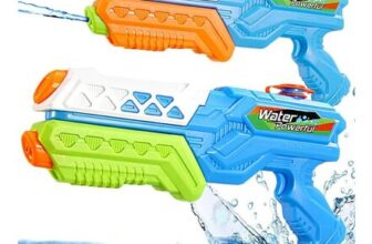 Long-Range Water Guns 2-Pack 600ml for Kids & Adults Blue
